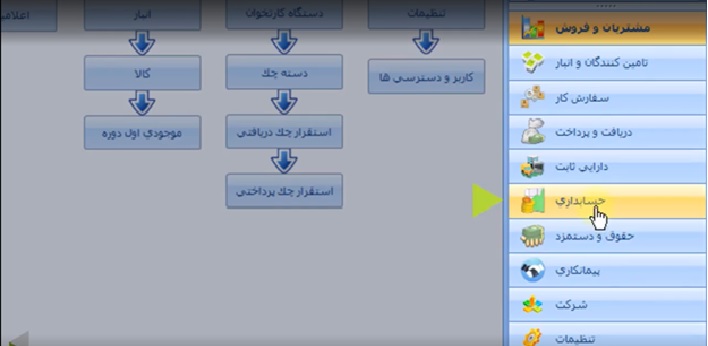 سند زدن در نرم افزار سپیدار - مرحله 1