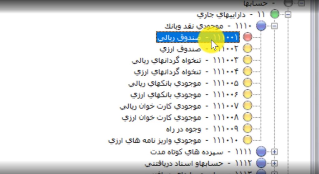 حساب های معین در نرم افزار سپیدار چند سطحی